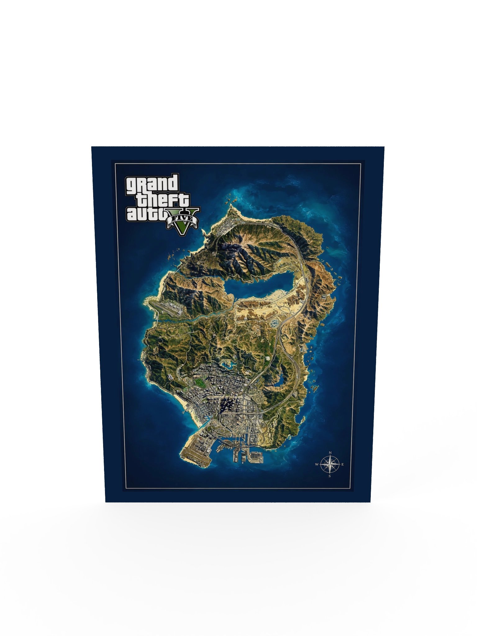 GTA V Los Santos Map Poster – Grand Theft Auto V Wall Art | Gaming Decor product image (29)