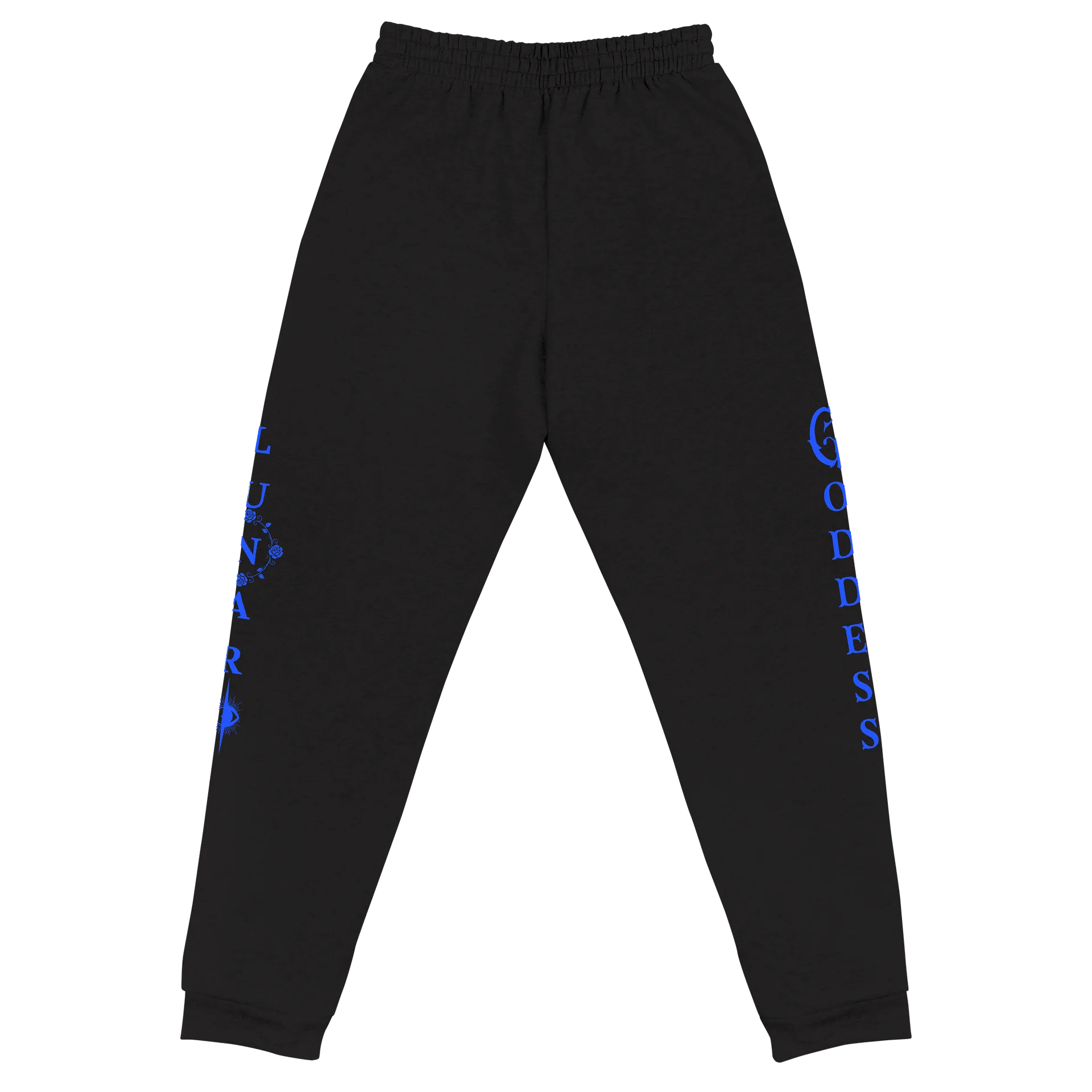Neon Blue “Lunar Goddess” Women’s Luxury Celestial Joggers product image (1)