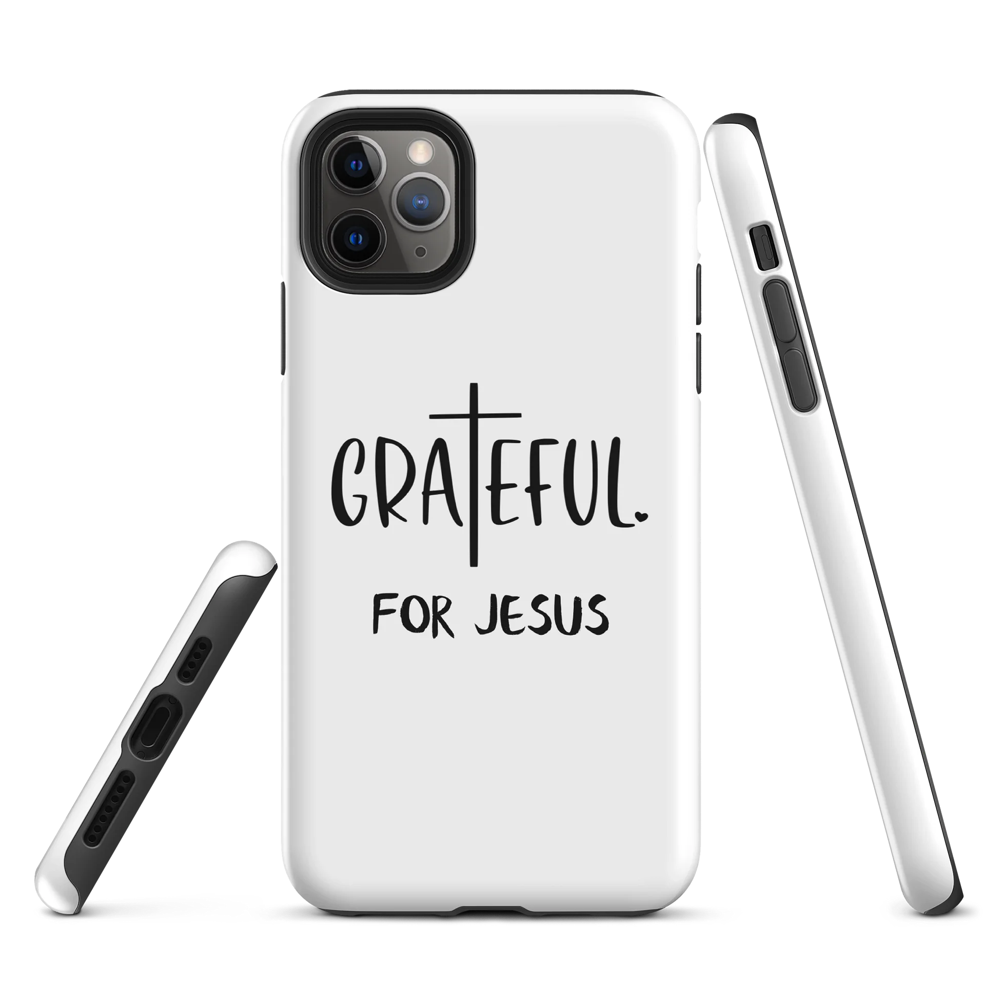 Grateful For Jesus Black Typography Design White product image (1)