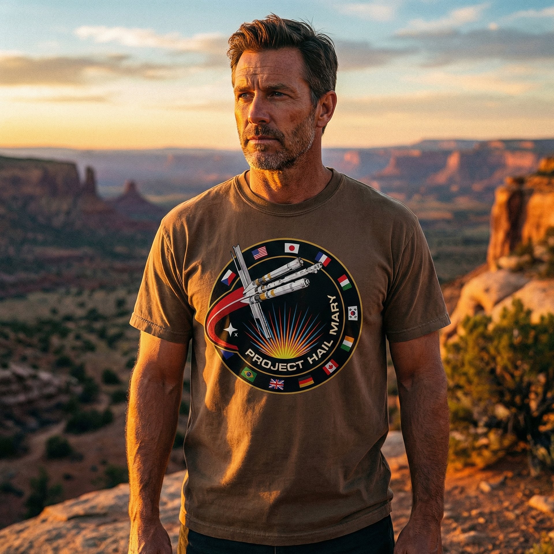 Comfort Colors® Project Hail Mary T-Shirt, Space Mission Patch Tee, Sci-Fi Rocket Graphic Shirt, NASA Style Space Shirt, Nerd Gift product image (2)