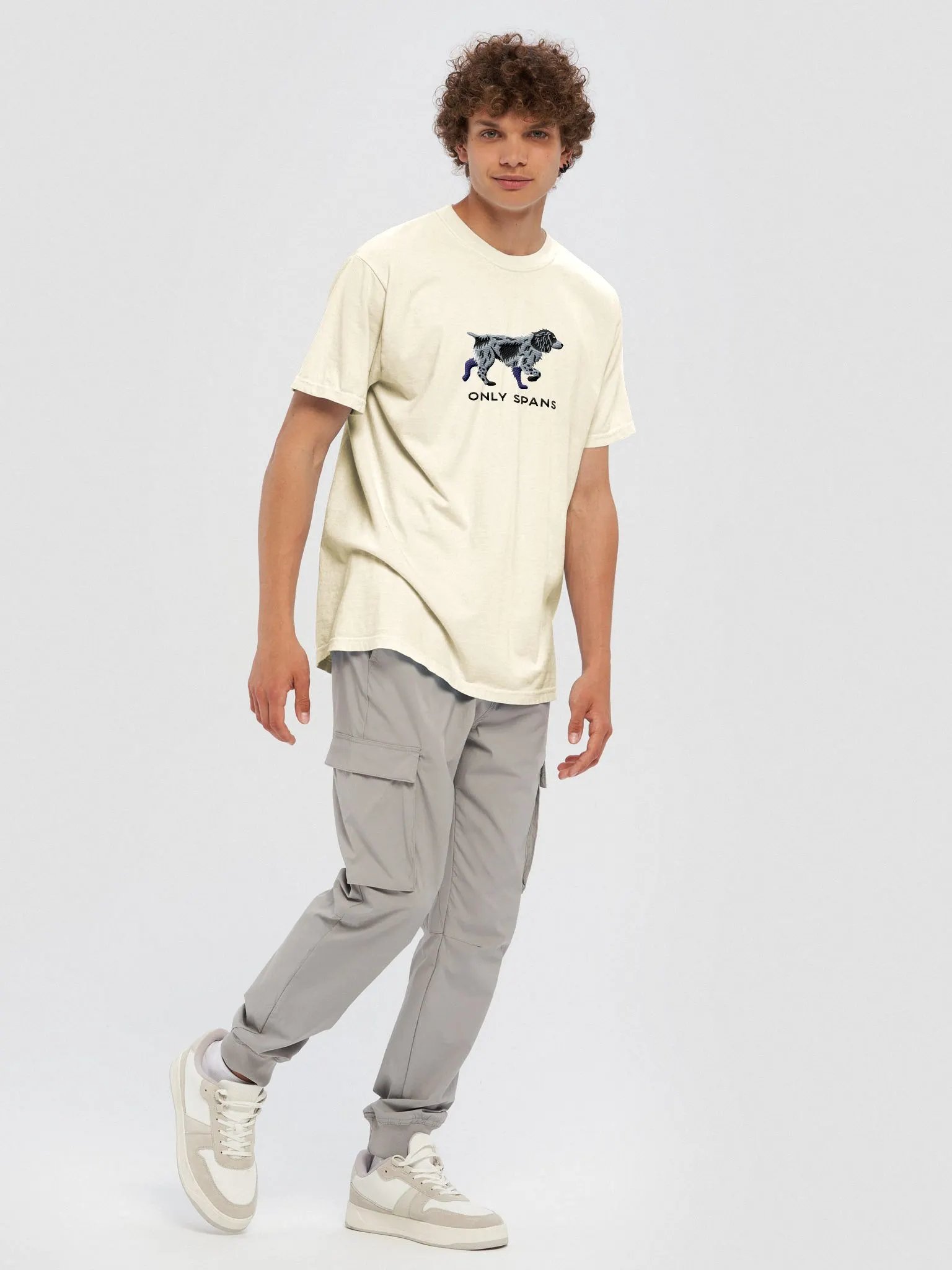 Only Spans T-Shirt(Embroidered) of a Working Cocker Spaniel(Blue Roan) product image (10)