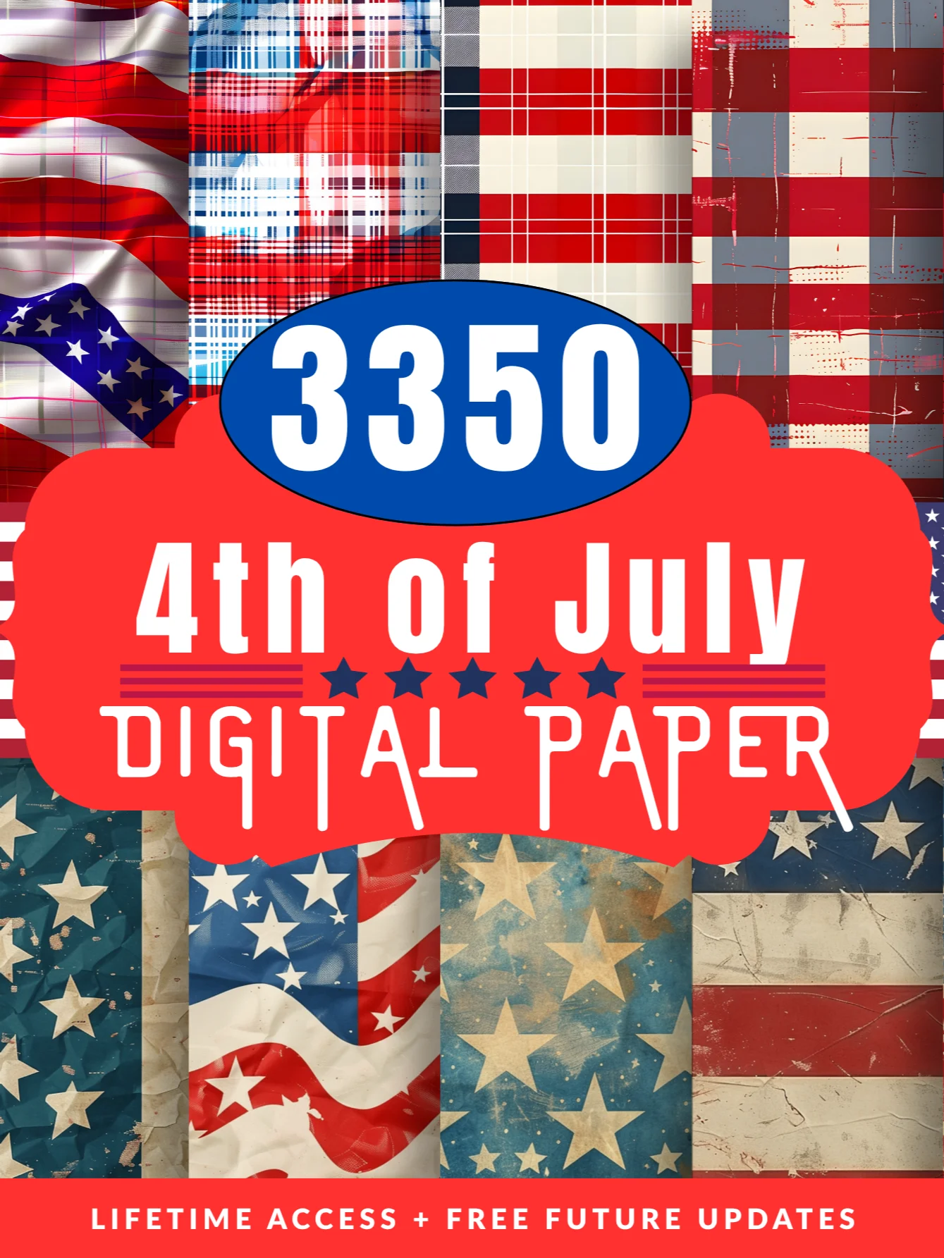 Retro 4th July Seamless Digital Paper Pack product image (9)