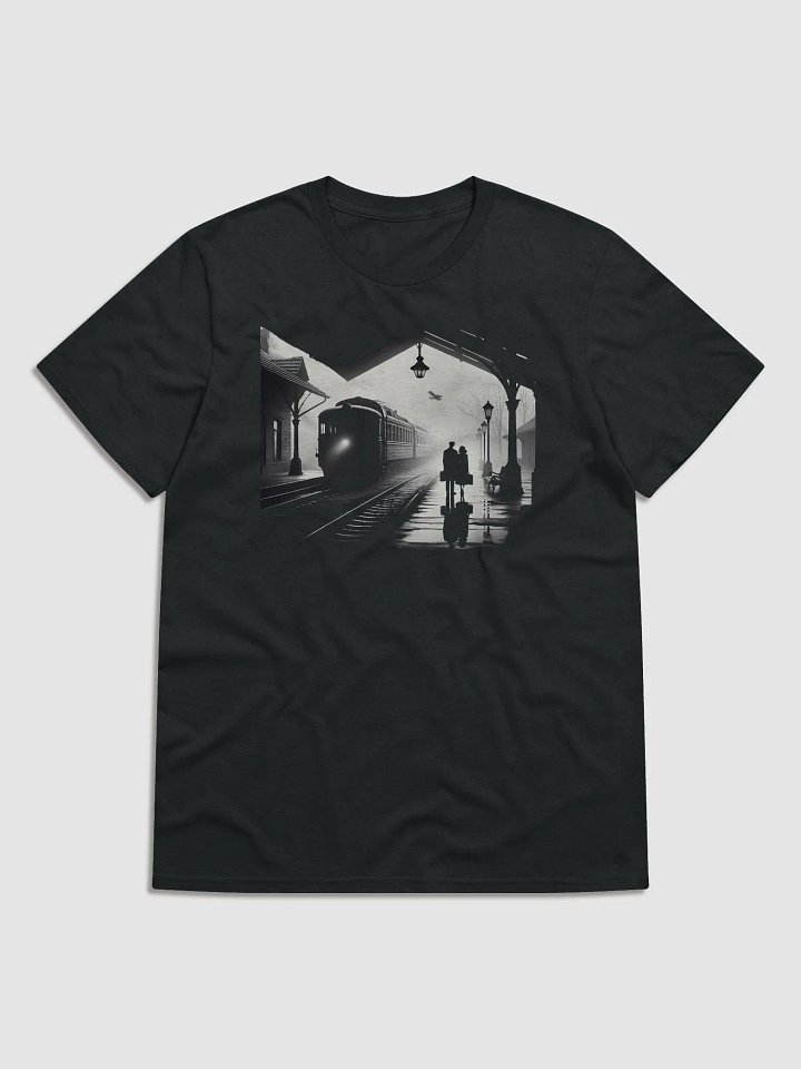 Departure Noir: Lovers at the Station (Front Print Womens Tee) product image (1)