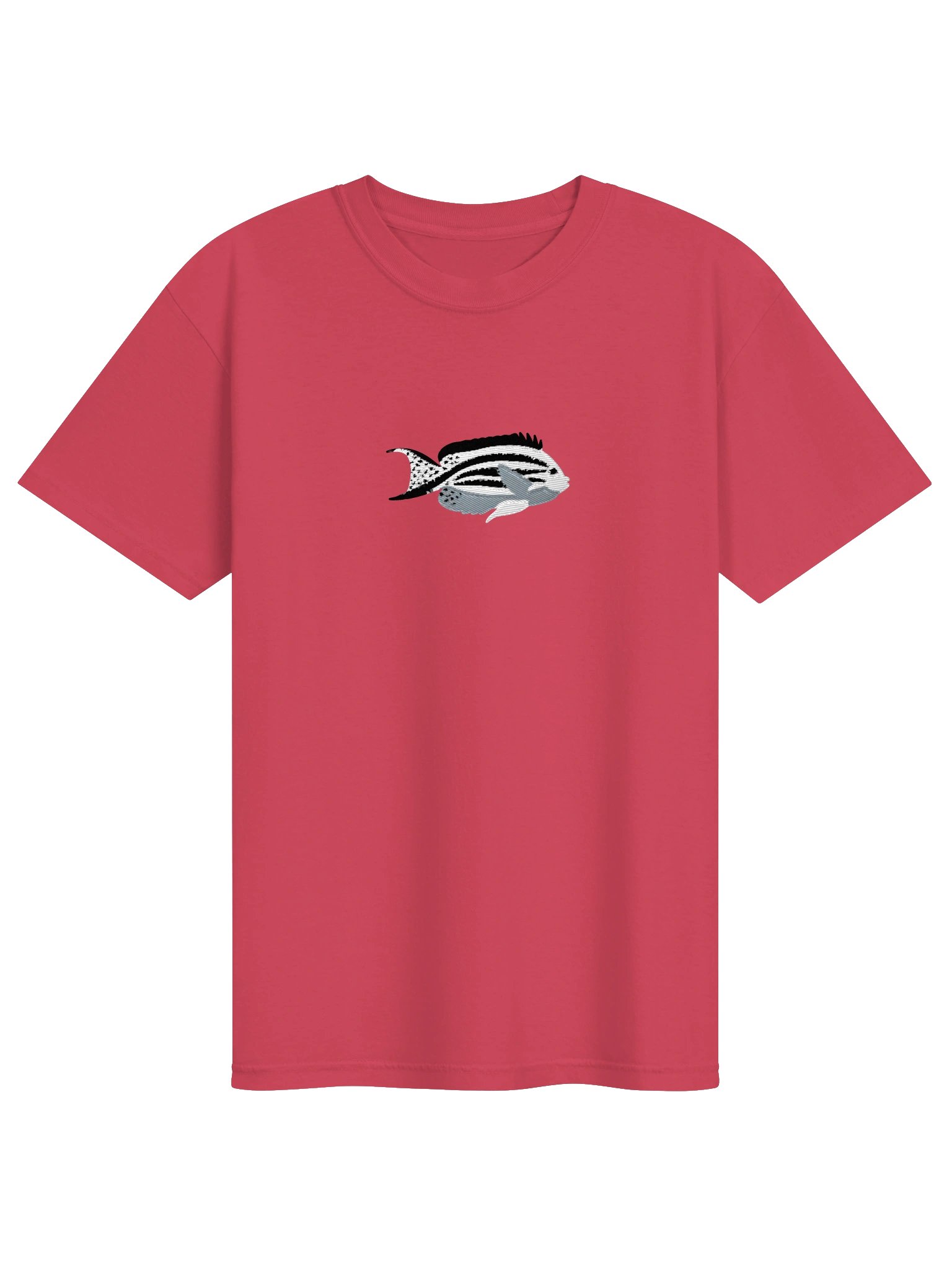 Lamarck's Angelfish Embroidered Shirt | Black & White Reef Angelfish Tee | Saltwater Aquarium Apparel product image (5)