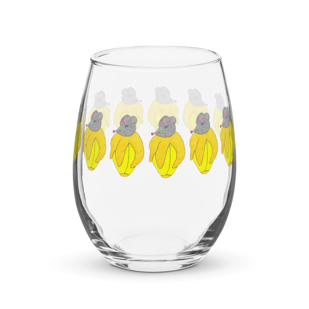 Banana mouse Stemless Wine Glass product image (4)