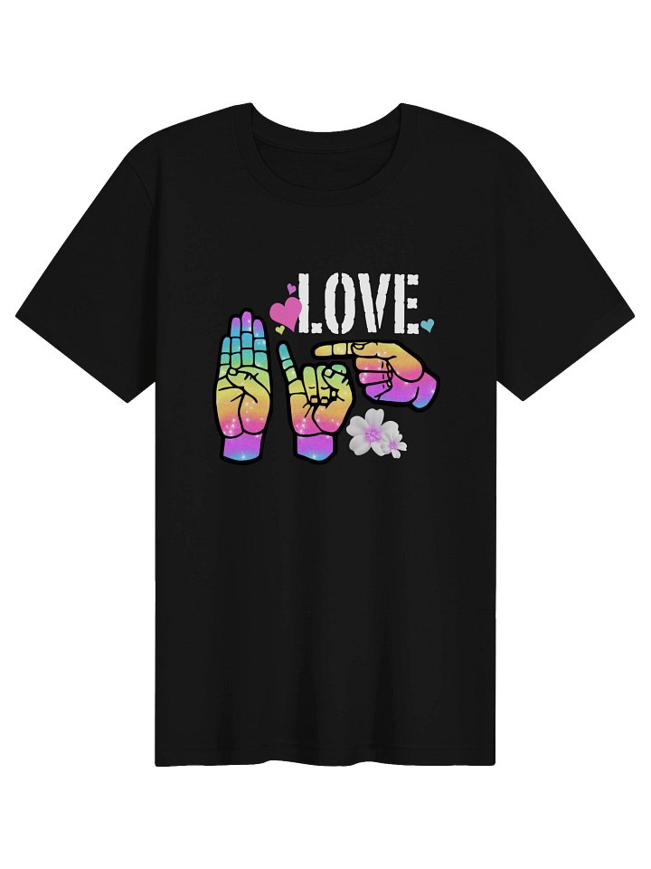 Rainbow Sparkle 'Love Big' ASL Tee product image (1)