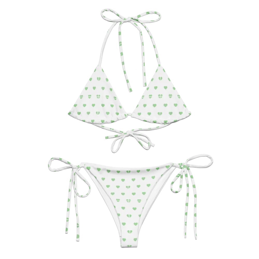 Pastel Heart Seamless Pattern String Bikini - v7 product image (6)