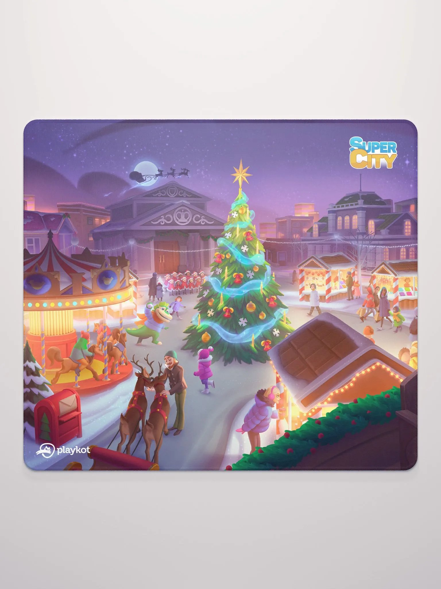 Supercity Christmas Square Gaming Mouse Pad product image (2)