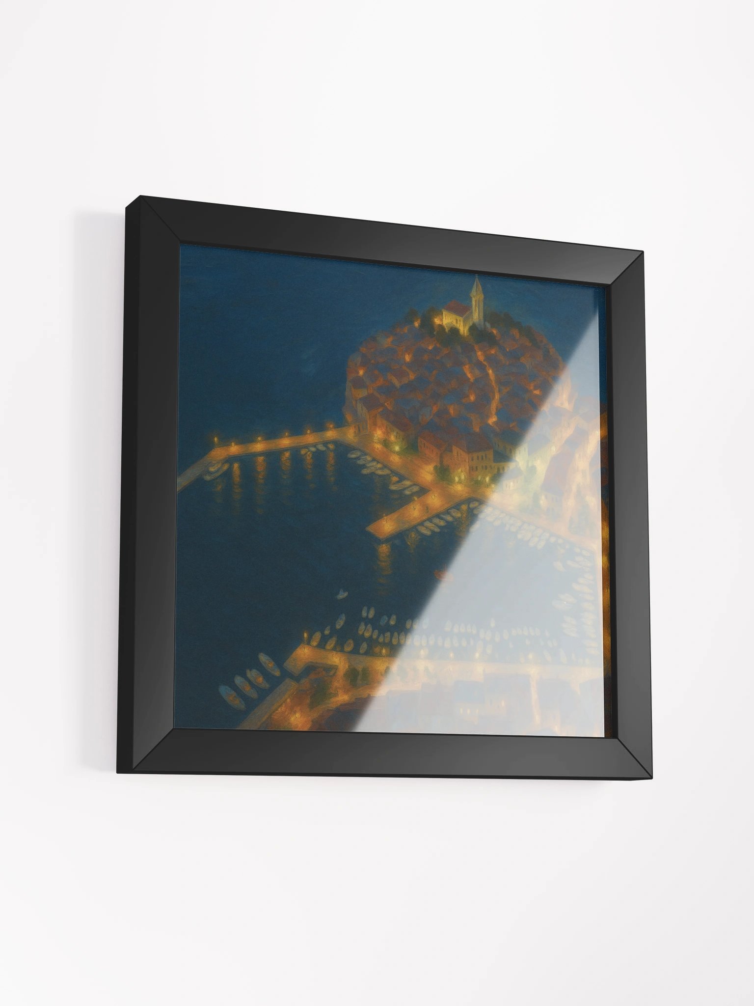 Twilight Harbor: A Coastal Town's Glow product image (3)