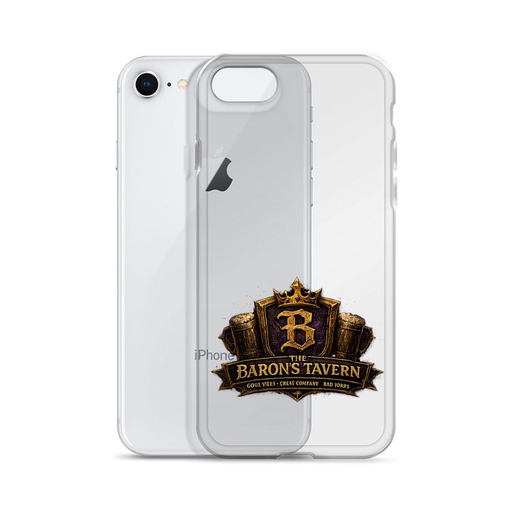 Baron's Tavern Gold Crest Clear iPhone Case product image (55)