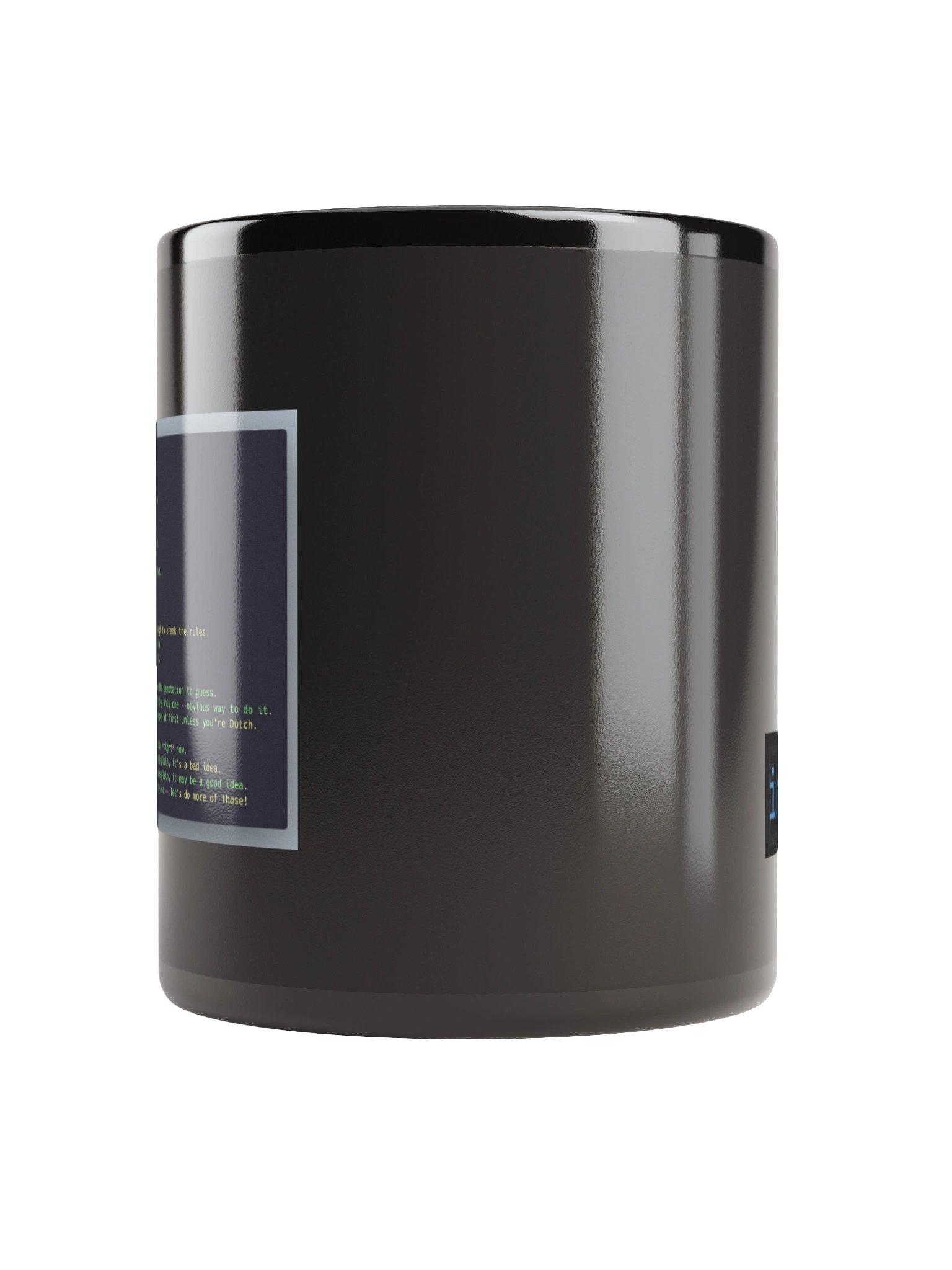 Pythonic Wisdom Black Mug product image (6)