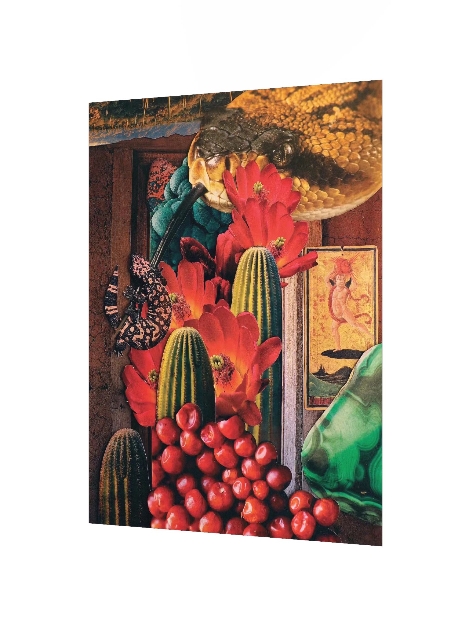 "desert guardians" 12"x16" collage print product image (4)