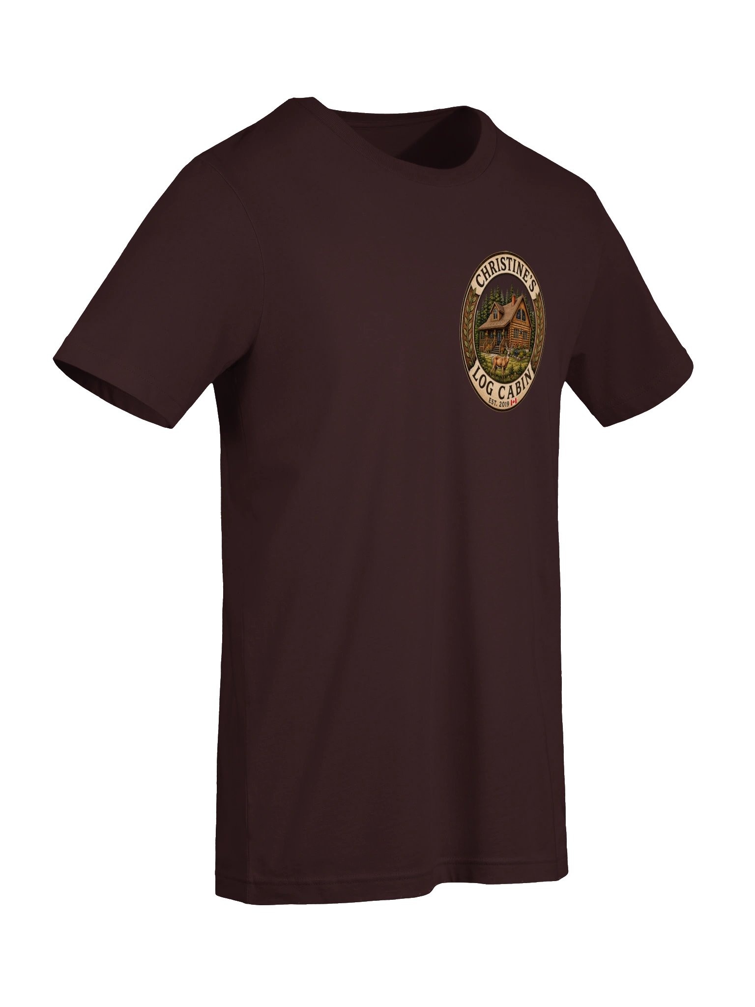 Christine's Log Cabin Premium Cotton T-Shirt | Rustic Logo Tee product image (87)