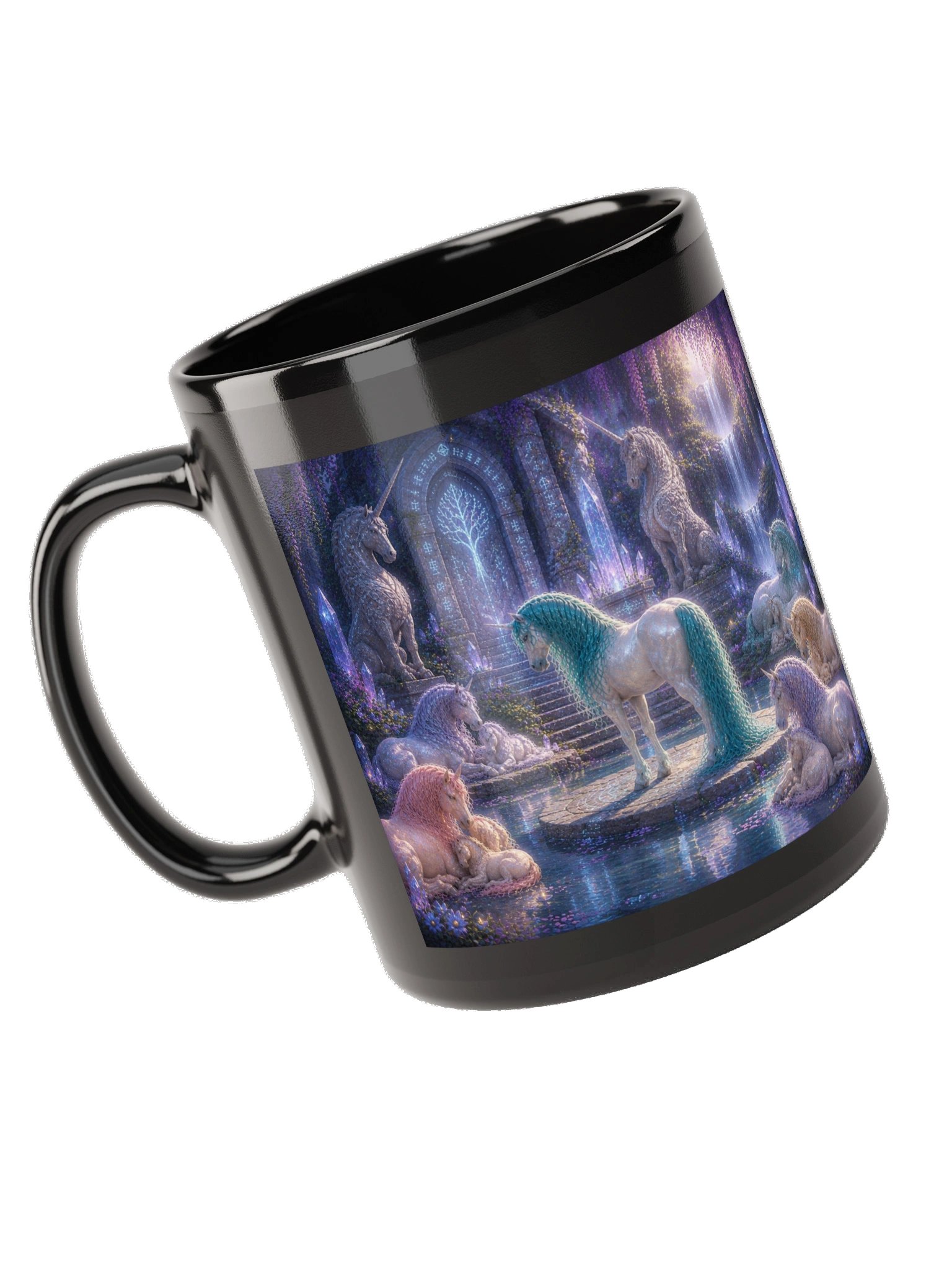 Crystal Palace Unicorns Black Glossy Mug product image (11)