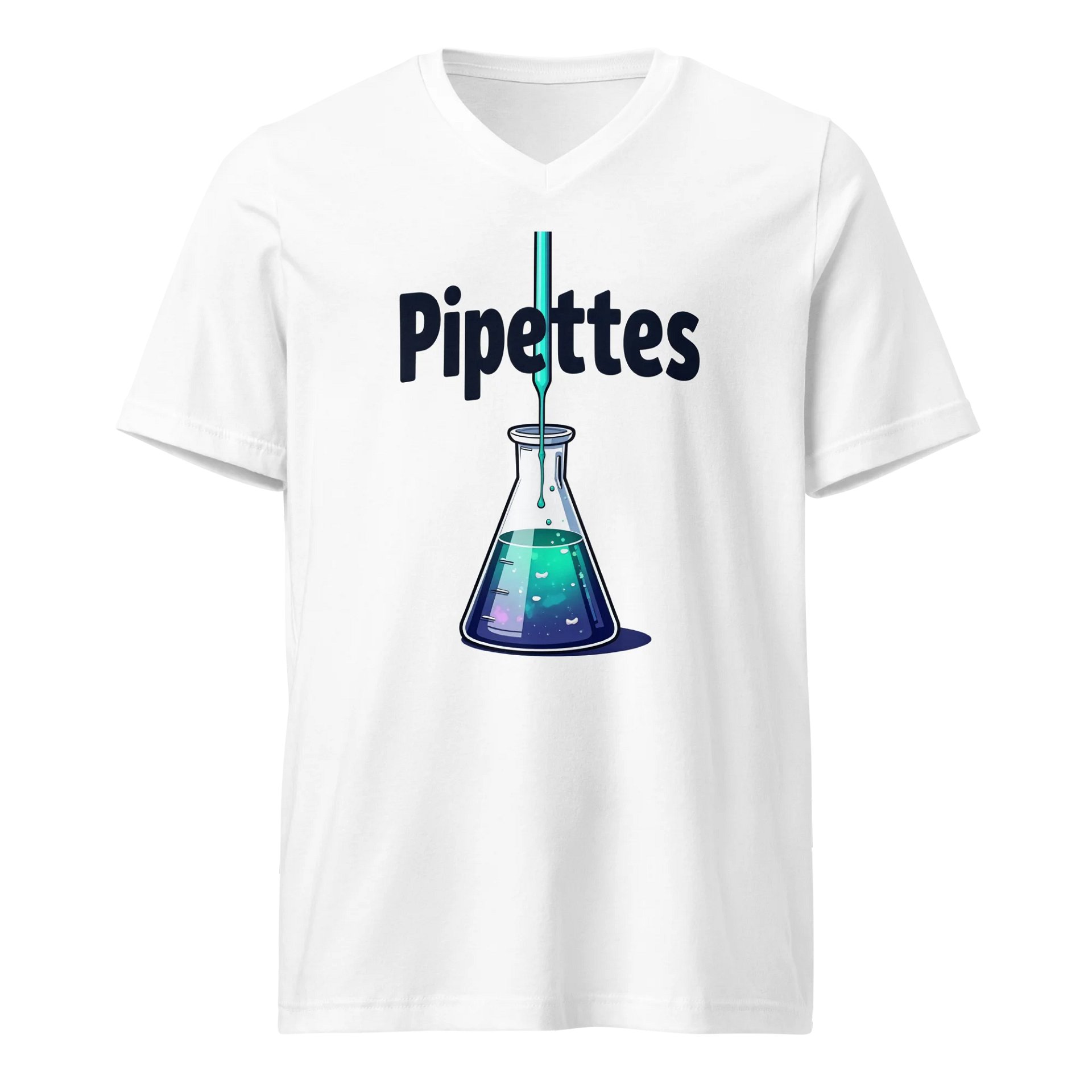 Vibrant Pipettes Laboratory Flask T-Shirt product image (1)