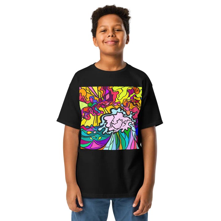 Vibrant Swirls Youth Tee - Wave at Sunset product image (5)