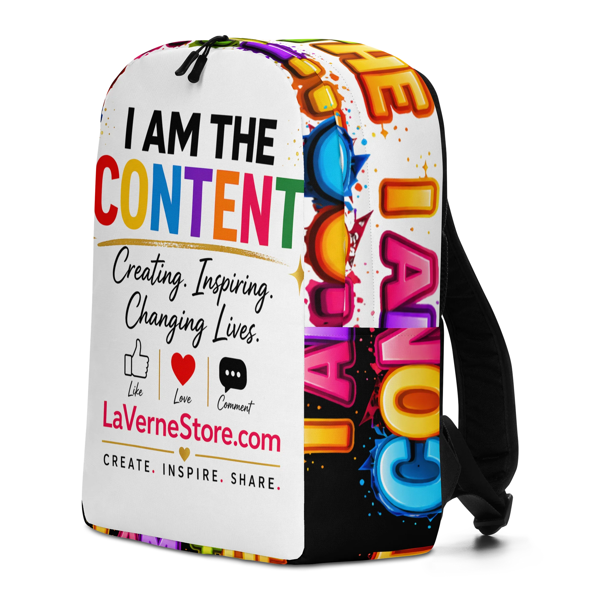 Rainbow Content Heart Backpack product image (2)