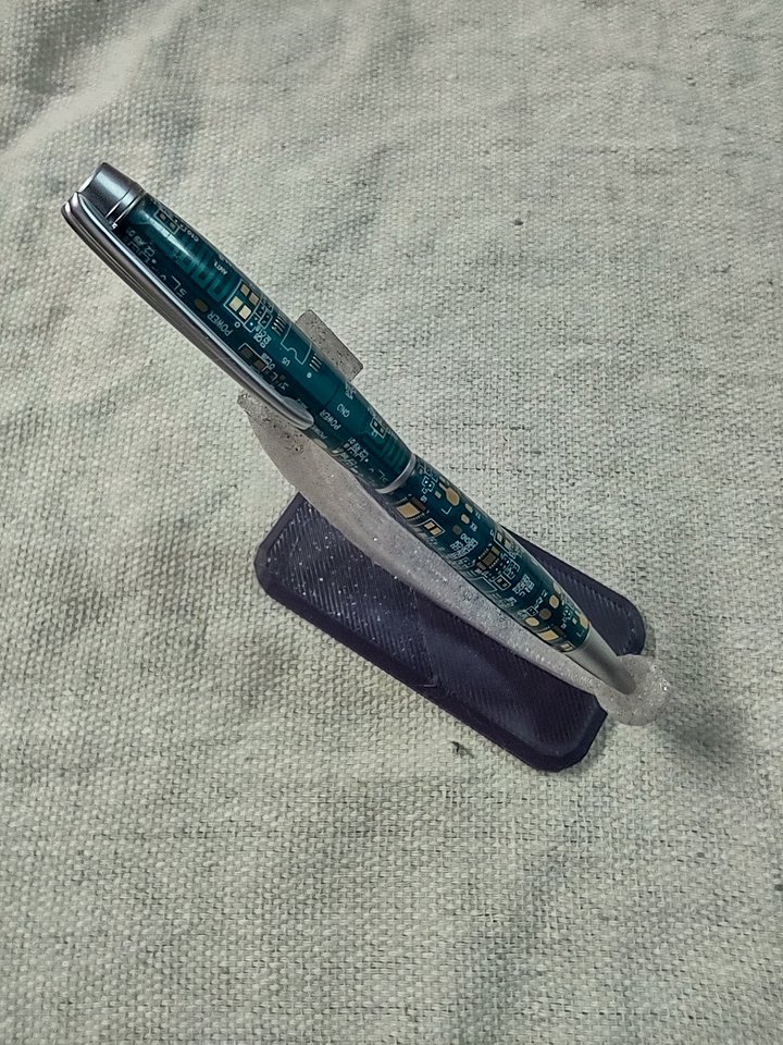 Blue Circuitry Groove Line Pen with Satin Chrome Accents - RBGLCIR001 product image (1)