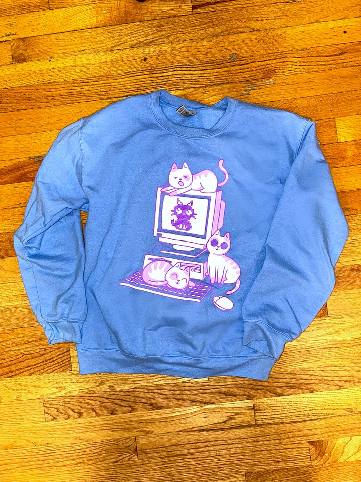 Computer cats crewneck sweatshirt product image (1)