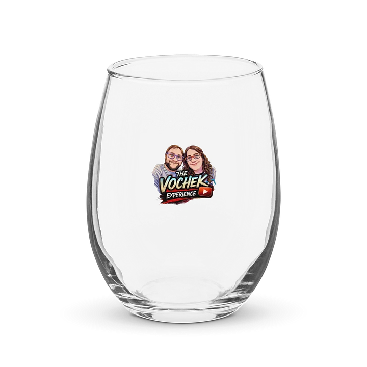 The Vochek Experience Logo Stemless Wine Glass product image (1)