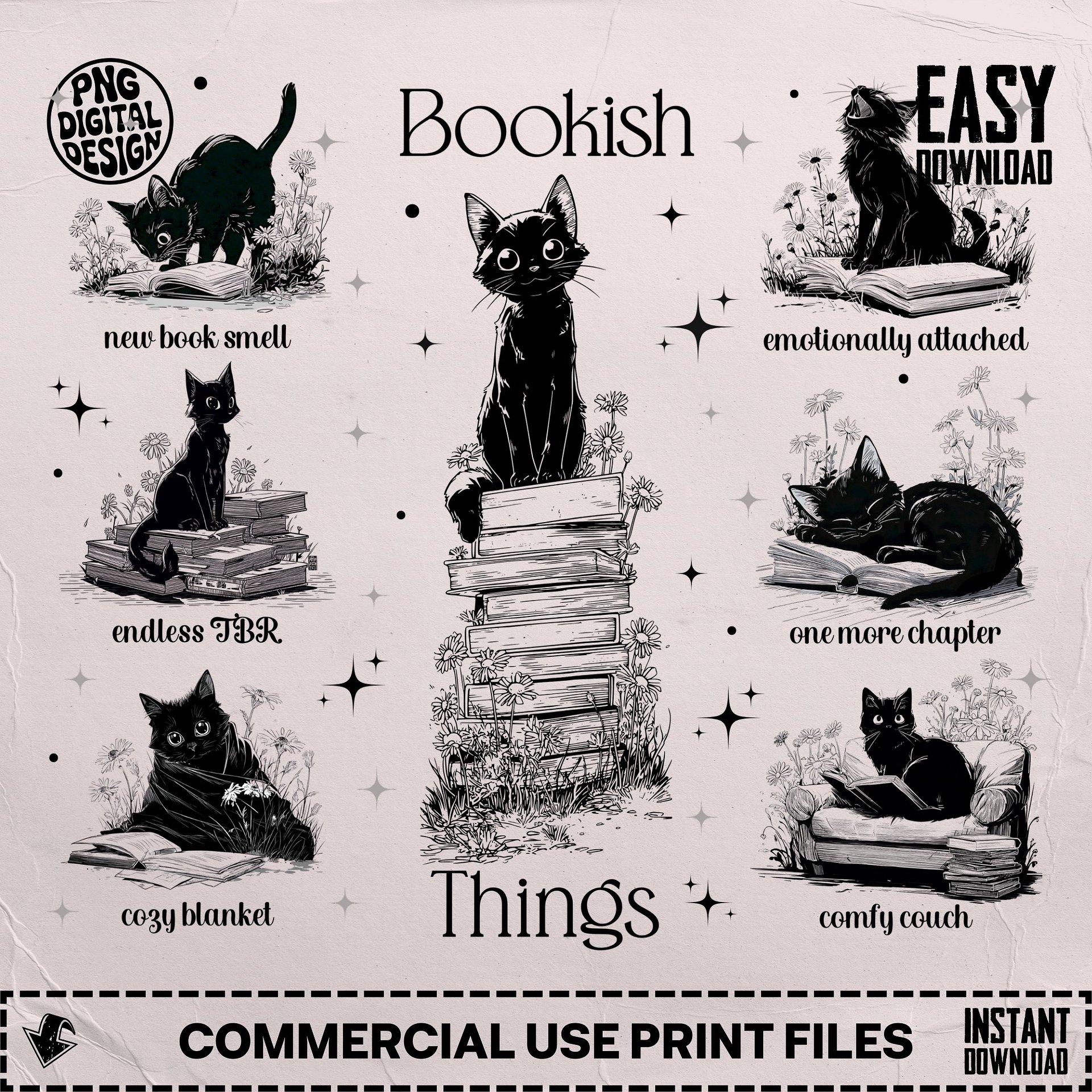 Mystical Cat Tumbler PNG 20oz Witchy Black Cat Tumbler Full Wrap PNG, 20 oz Seamless Sublimation Design, Instant Digital Download product image (6)