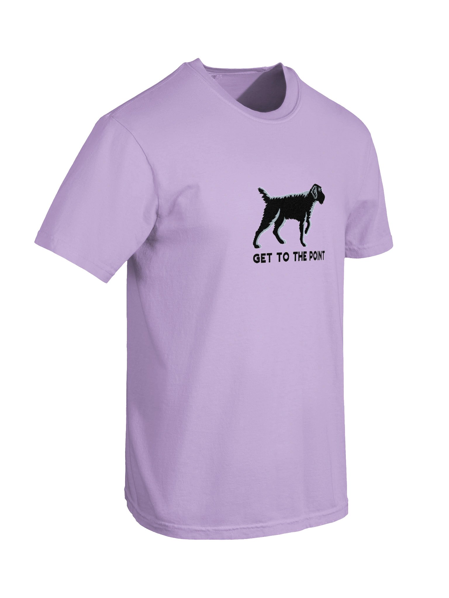 Get to the Point T-Shirt(Embroidered) of a Wirehaired Pointing Griffon(Black) product image (11)