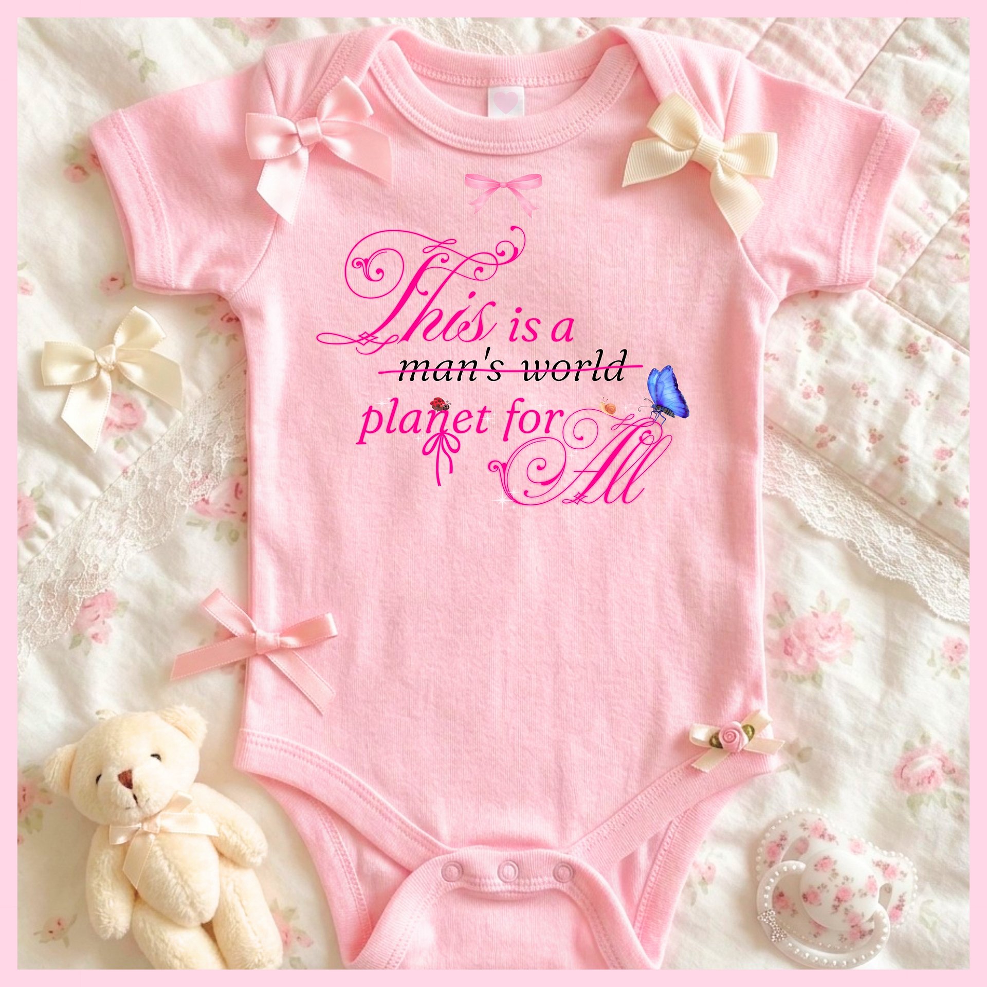 This is a Planet for All🩷Super Soft🪽Onesie🩷 product image (1)