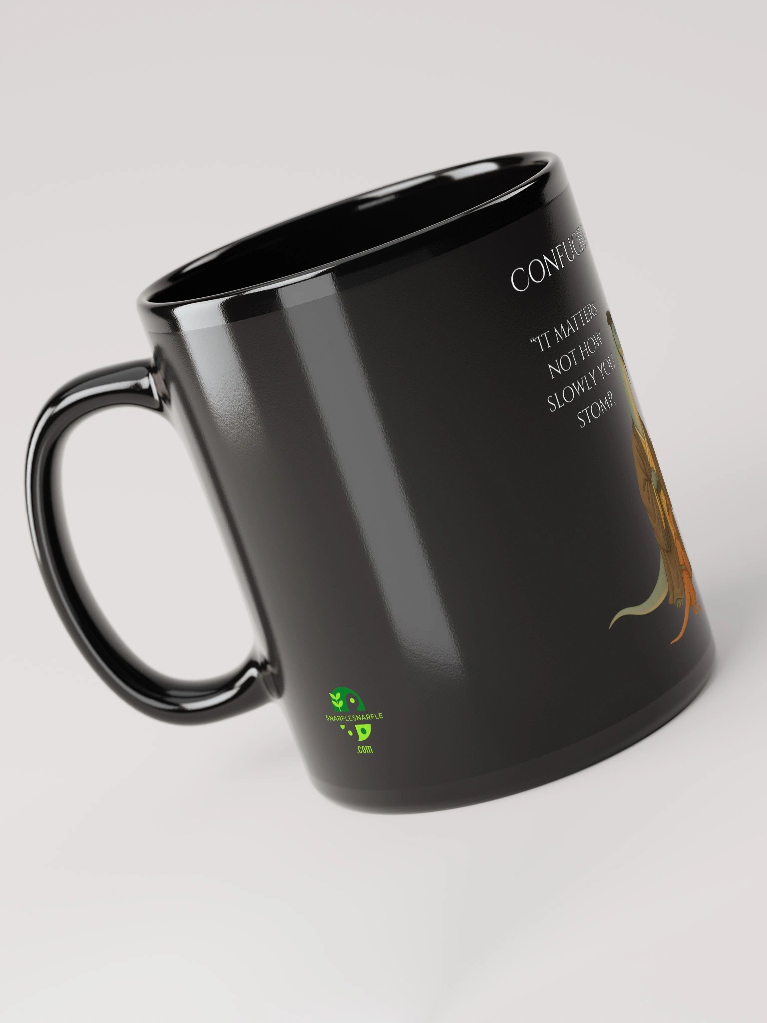 Confuciusaurus - Don't Get Chomped Funny Philosphical Dinosaur Mug product image (6)