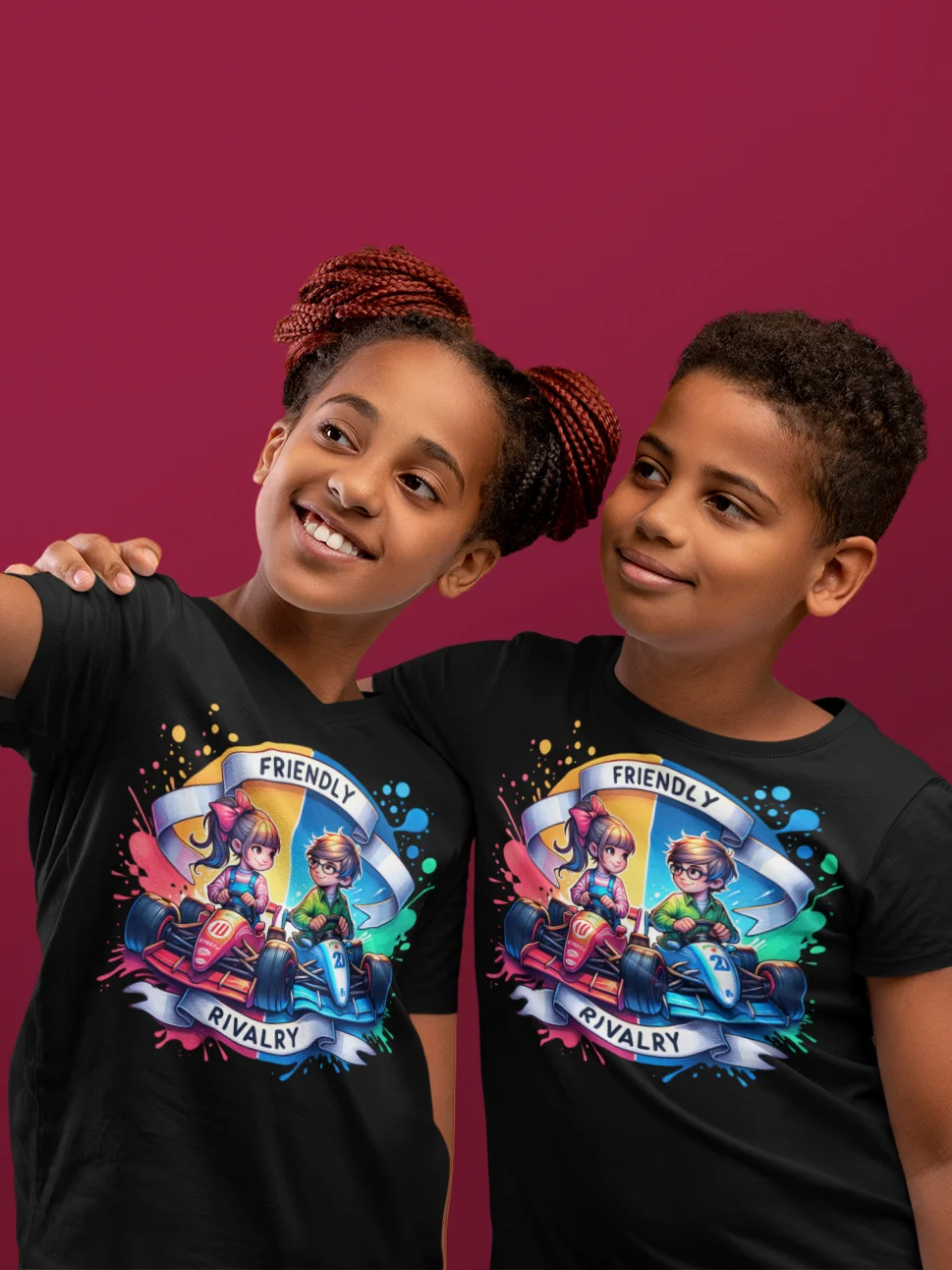 Friendly Rivalry Kids Karting Adventure T-Shirt product image (2)