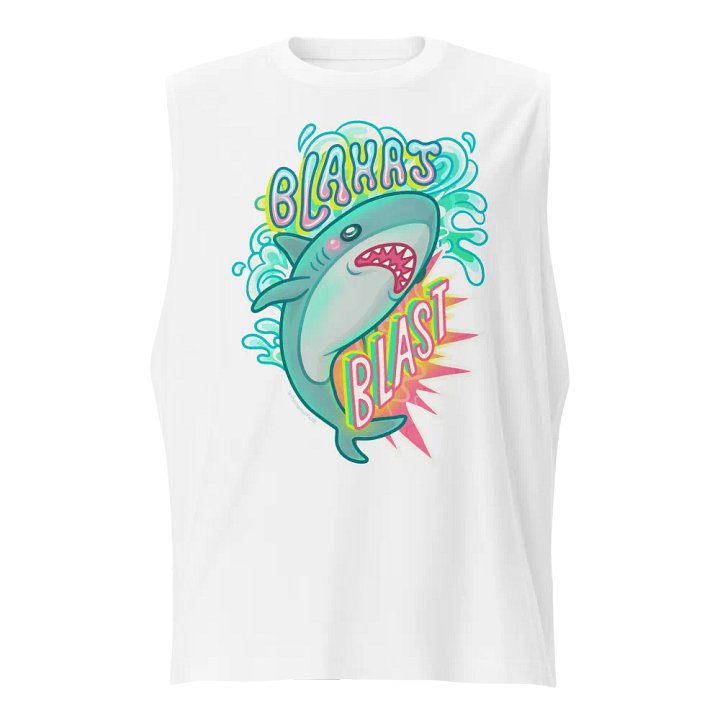 Blahaj Blast Muscle Tank product image (1)