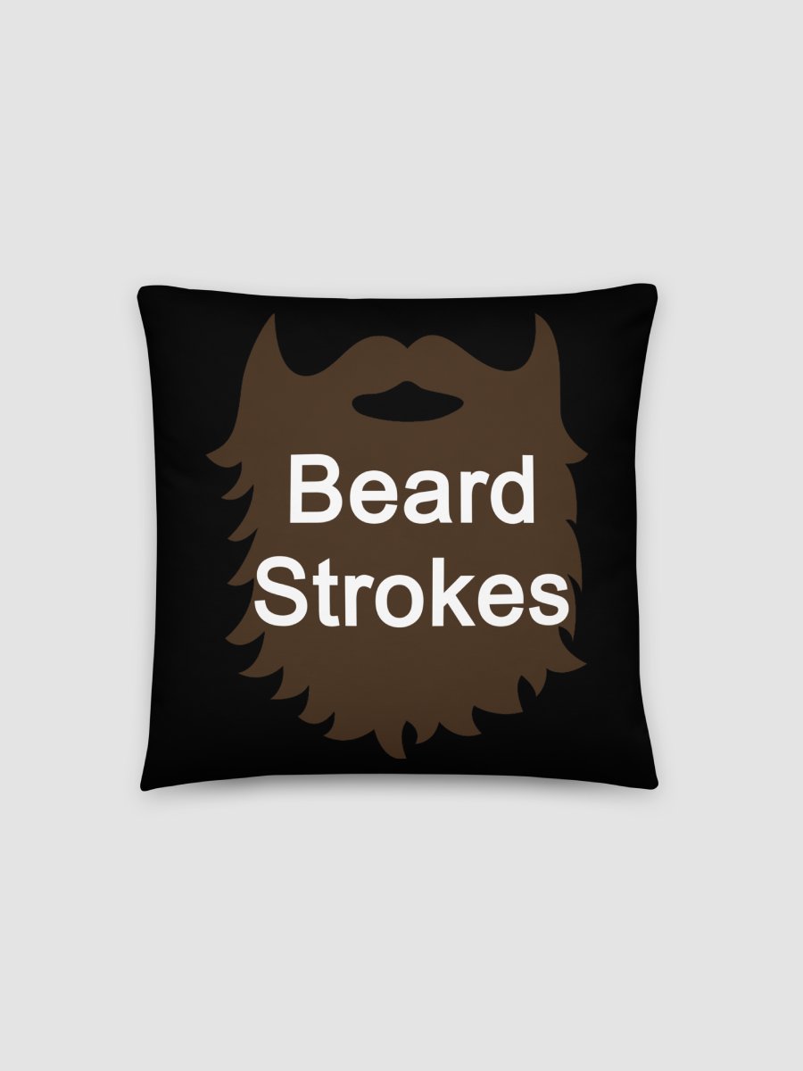 Beard Strokes Pillow - Black product image (1)