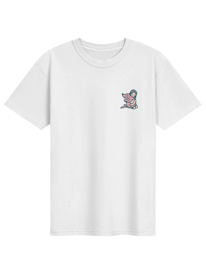 The More I Love My Dog – Woman Hugging Dog T‑Shirt for Dog Lovers product image (1)