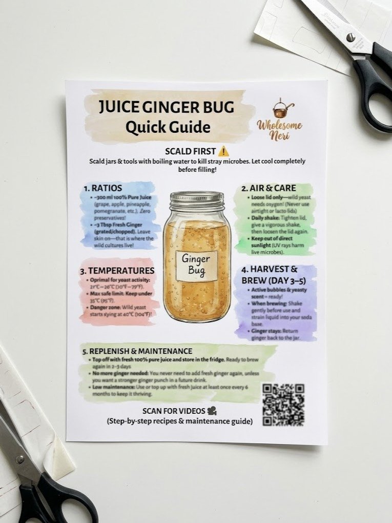 Juice Ginger Bug Quick Guide Sticker product image (9)