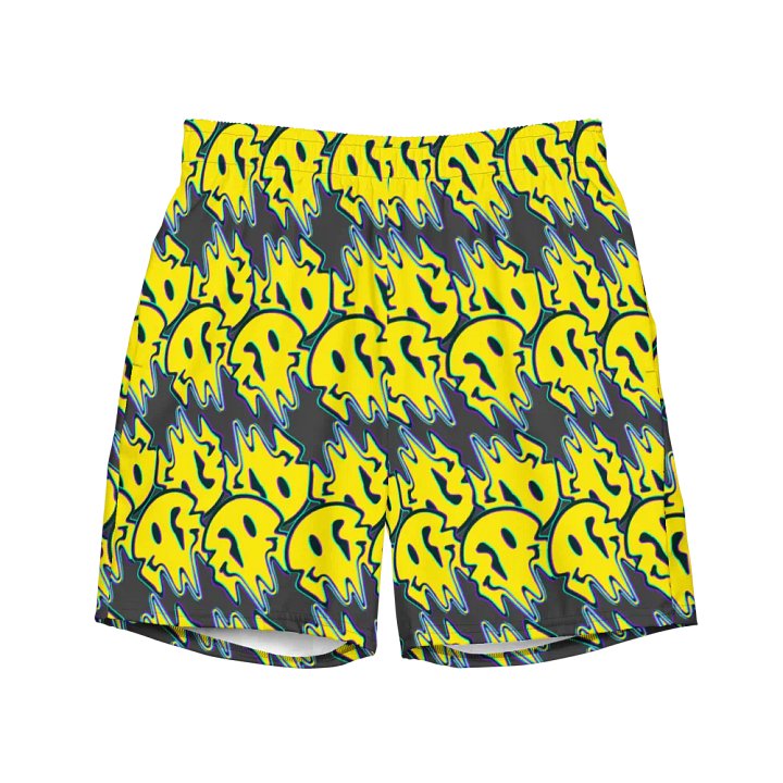 Glitch Skull Logo Pattern Swim Shorts product image (2)