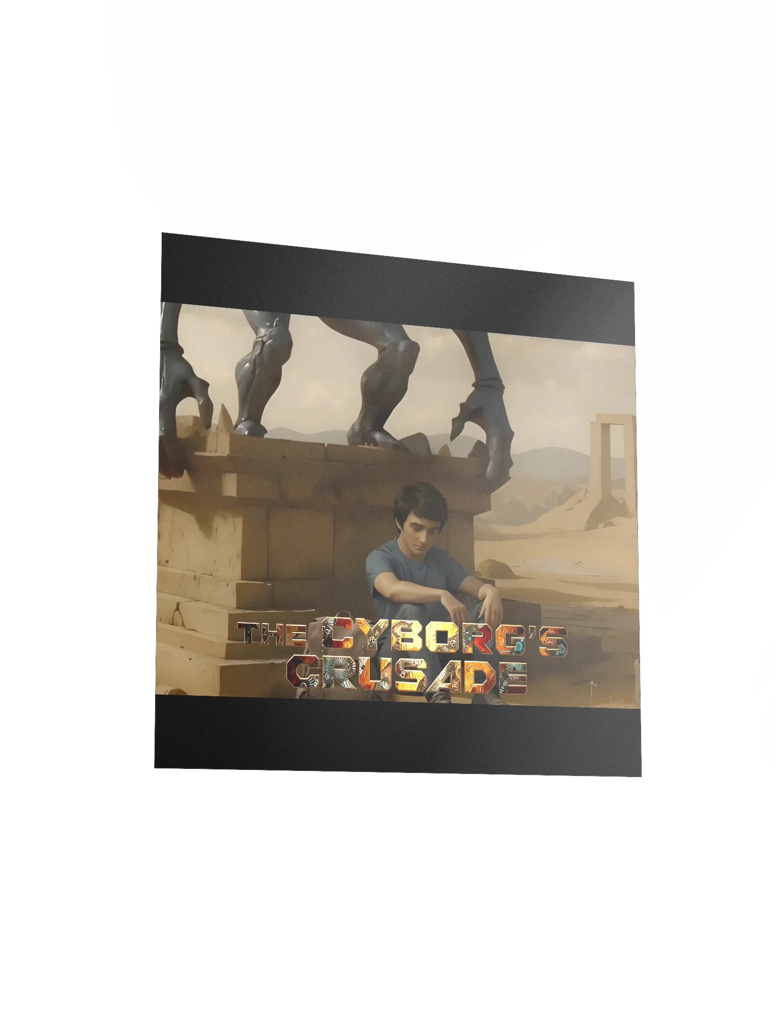 A Poster Featuring James Hunter Sitting at the Foot of the Mysterious Statue product image (3)