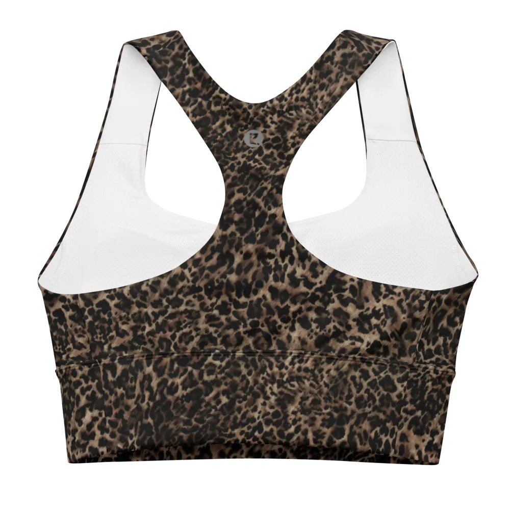 High-Impact Bra "Chic Dark Brown Leopard" Printed product image (4)