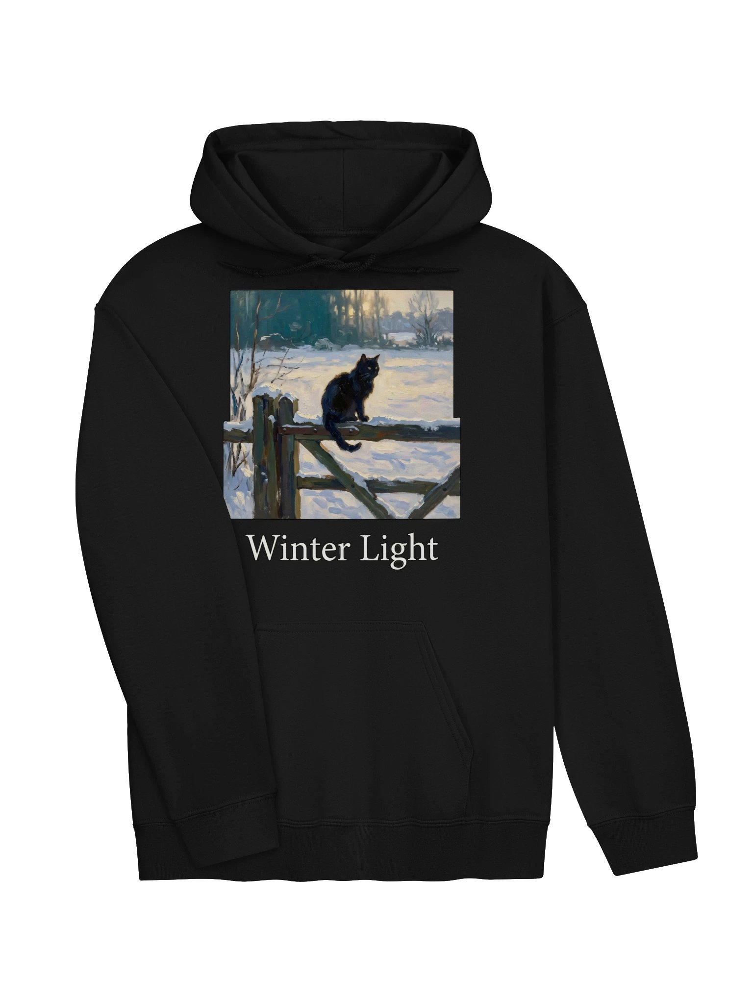 Winter Fence Cat Hoodie product image (17)