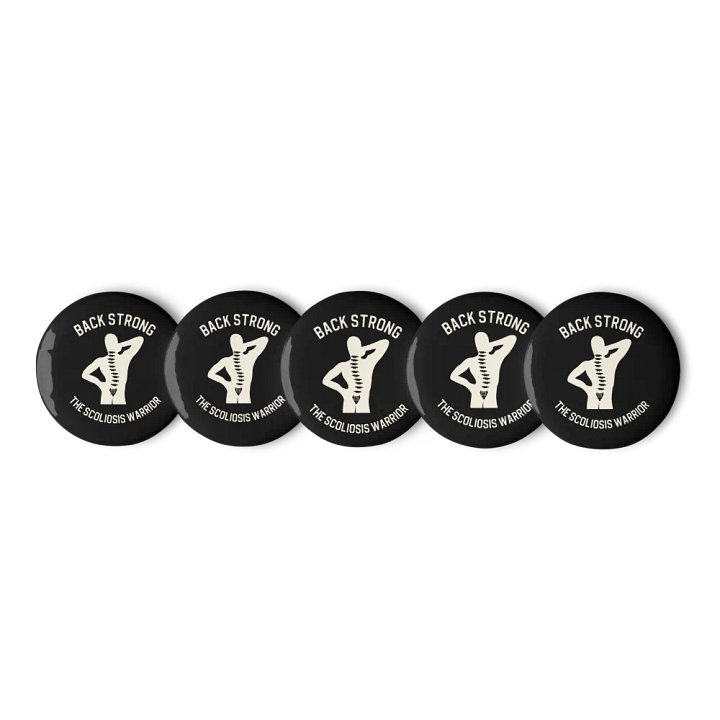 Sclerosis Warrior Pin Button Set: Black product image (3)