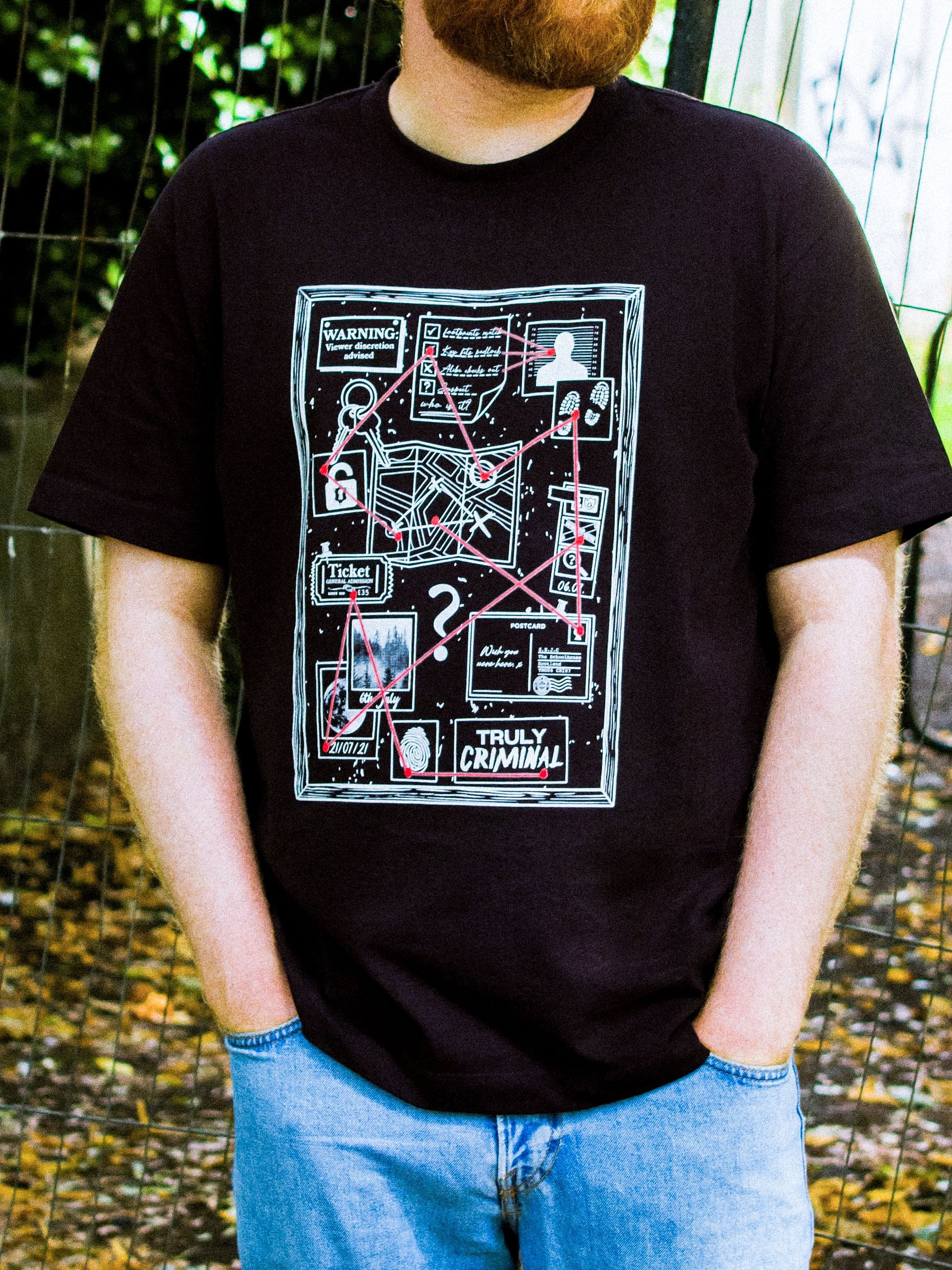 Truly Criminal Evidence Board T-Shirt product image (4)