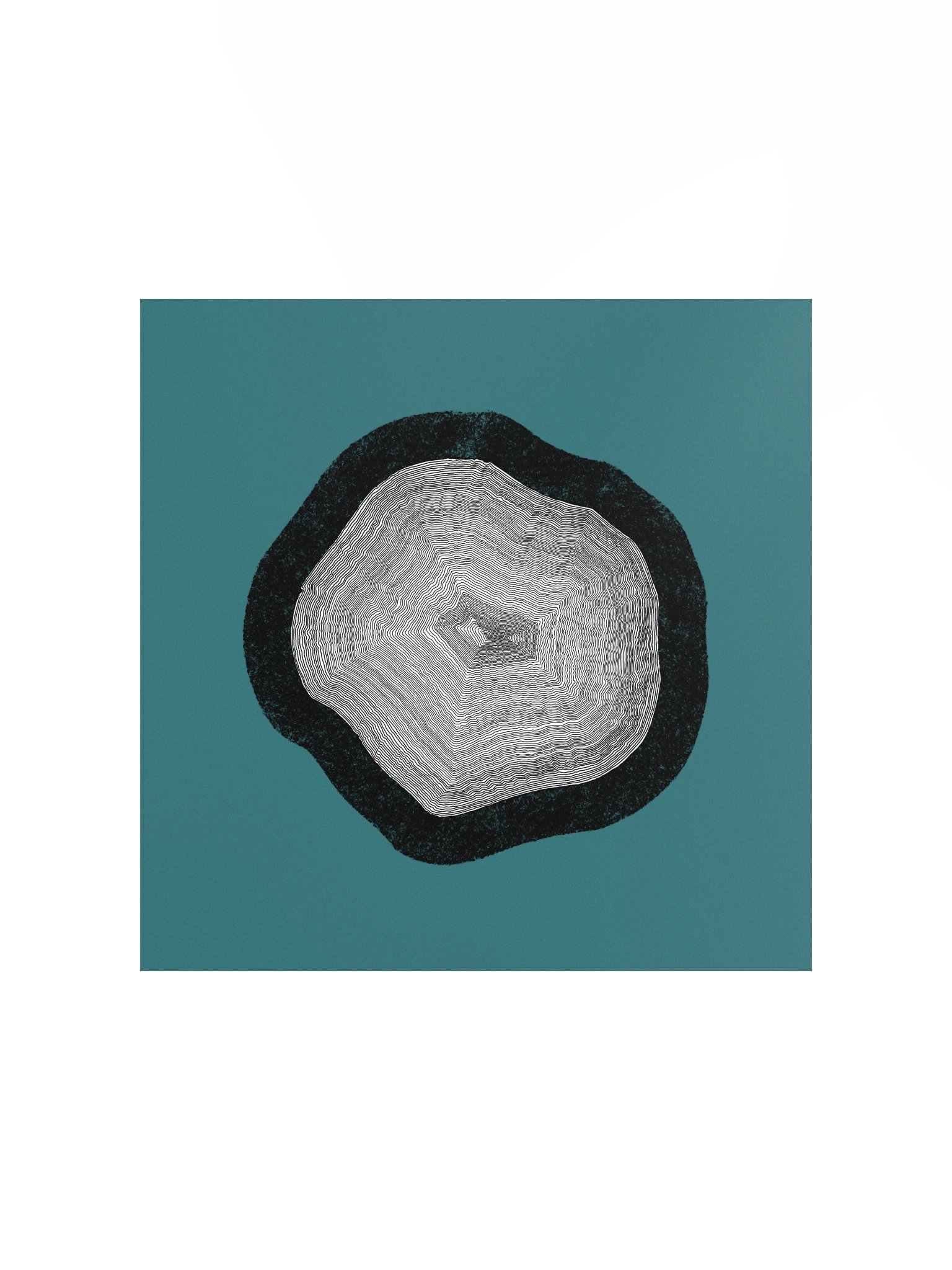 "Layers upon Layers" - Minimalist Poster (Wall Art) - Teal product image (1)