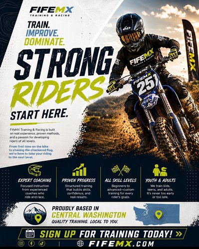Ready to Level Up Your Riding? 🏁

Whether you’re just getting started or chasing faster lap times, Fife MX Training & Racing ...
