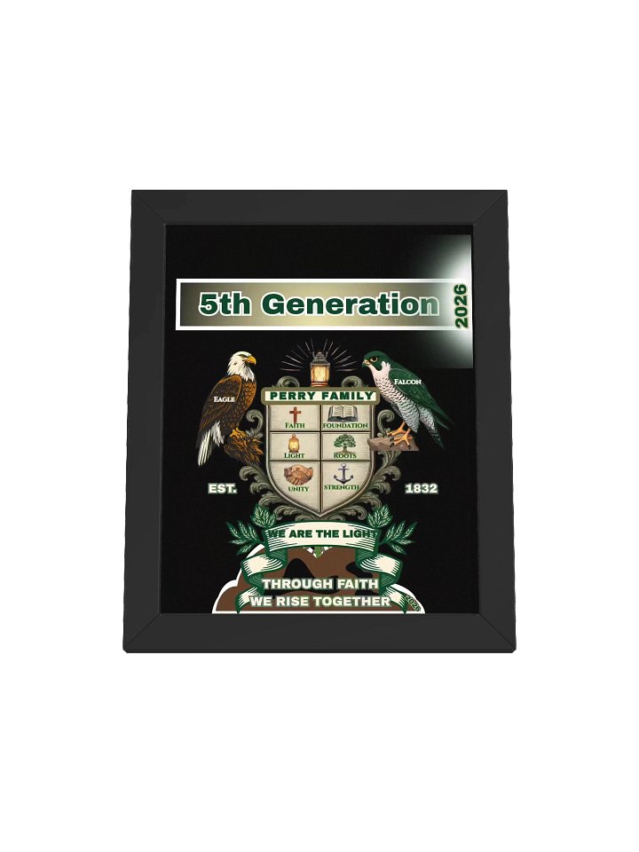 5th Generation Perry Family Reunion 2026 Framed Poster – 8" x 10" Legacy Edition product image (1)