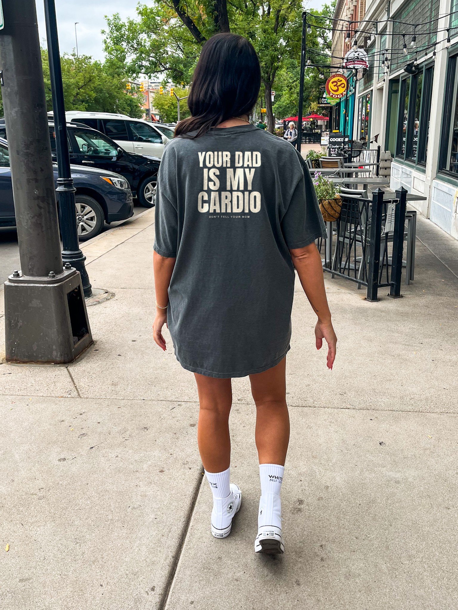 Your Dad Is My Cardio Oversized Gym Tee | Pump Cover product image (3)