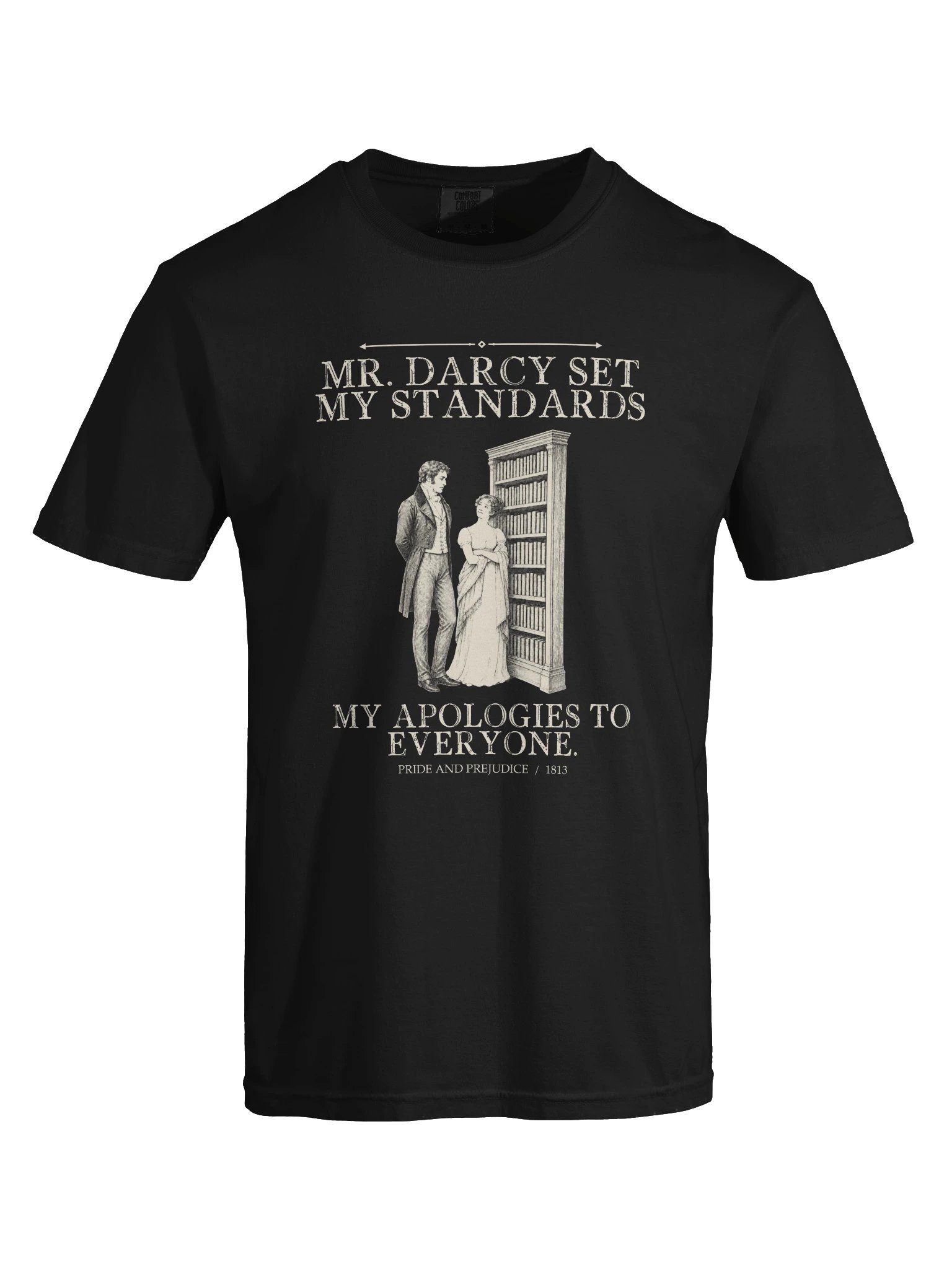 Darcy Set My Standards -- Pride and Prejudice Tee (Dark) product image (25)
