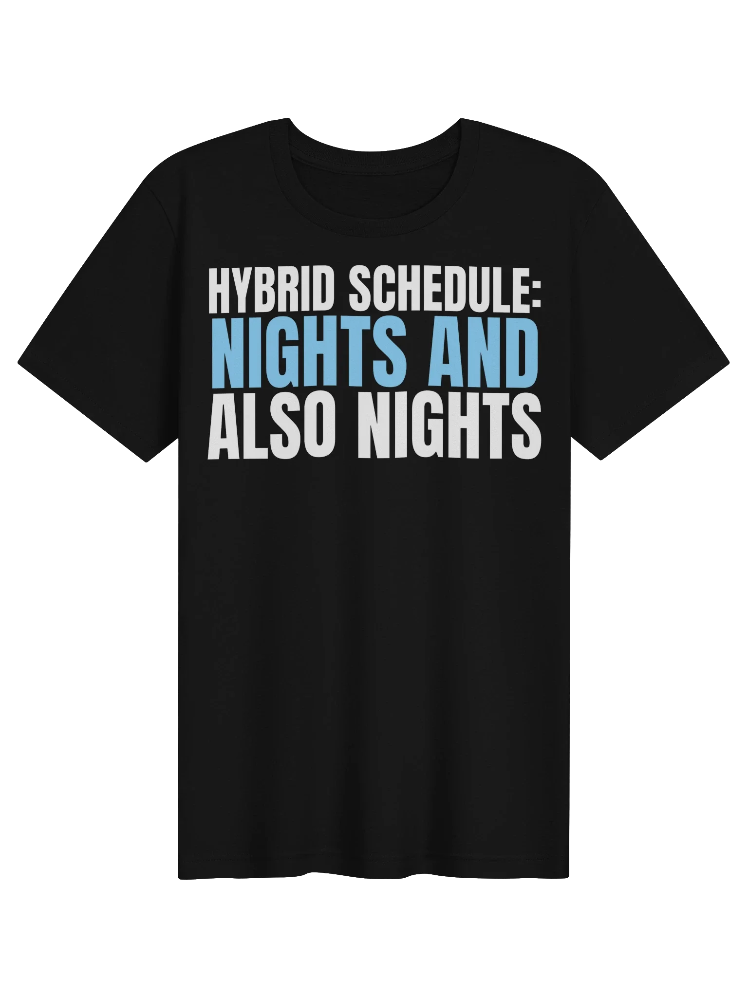 Nights and Also Nights unisex tee in Black