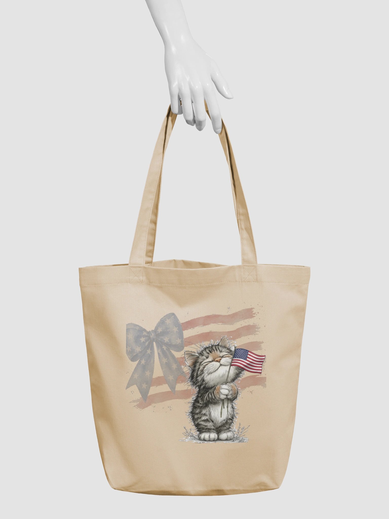 Patriotic Kitten Tote Bag product image (3)