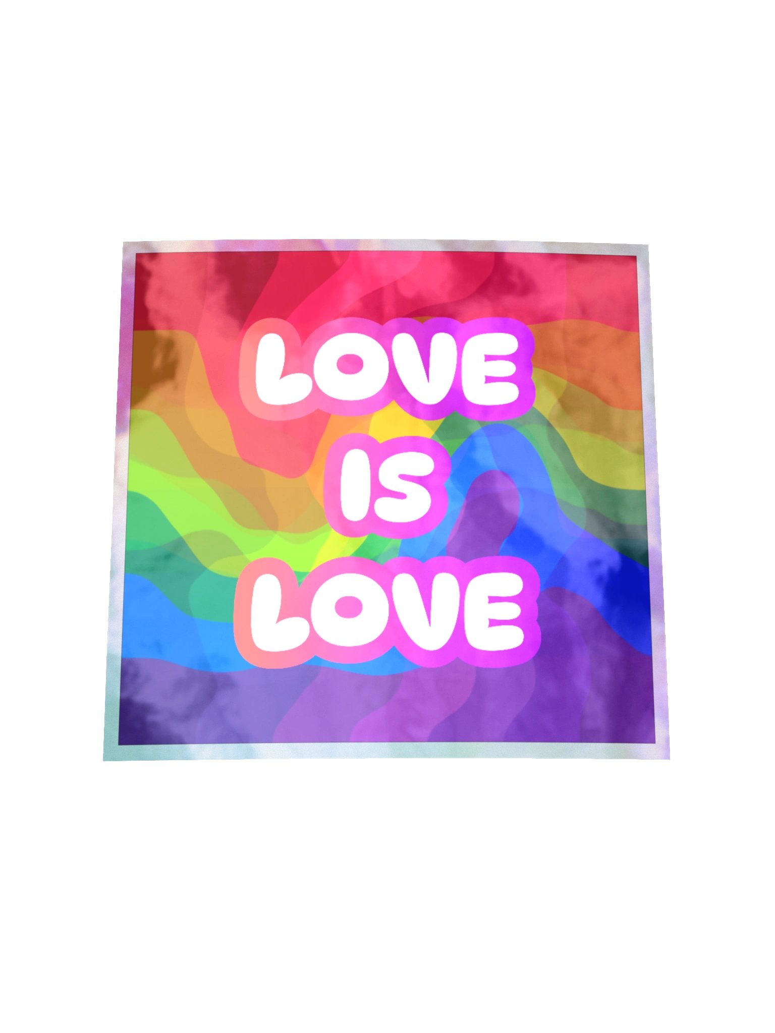 Love Is Love Rainbow Holographic Sticker Sheet product image (1)