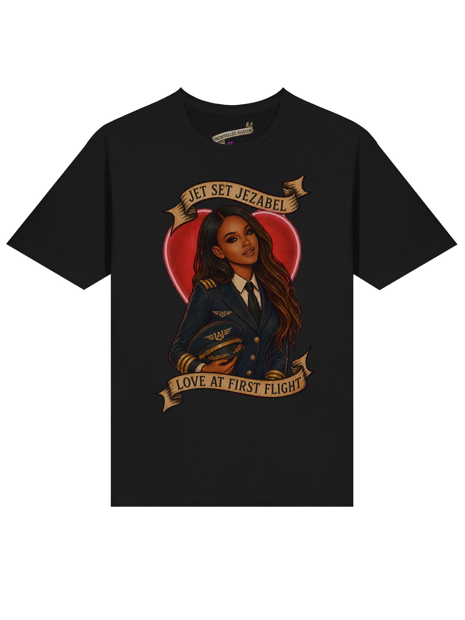 Jezabel Vessir x Uncontrolled Aviation — JET SET JEZABEL — Tee product image (3)
