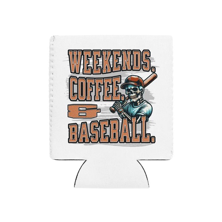 Weekends Coffee And Baseball Skeleton Swing Can Cooler product image (1)