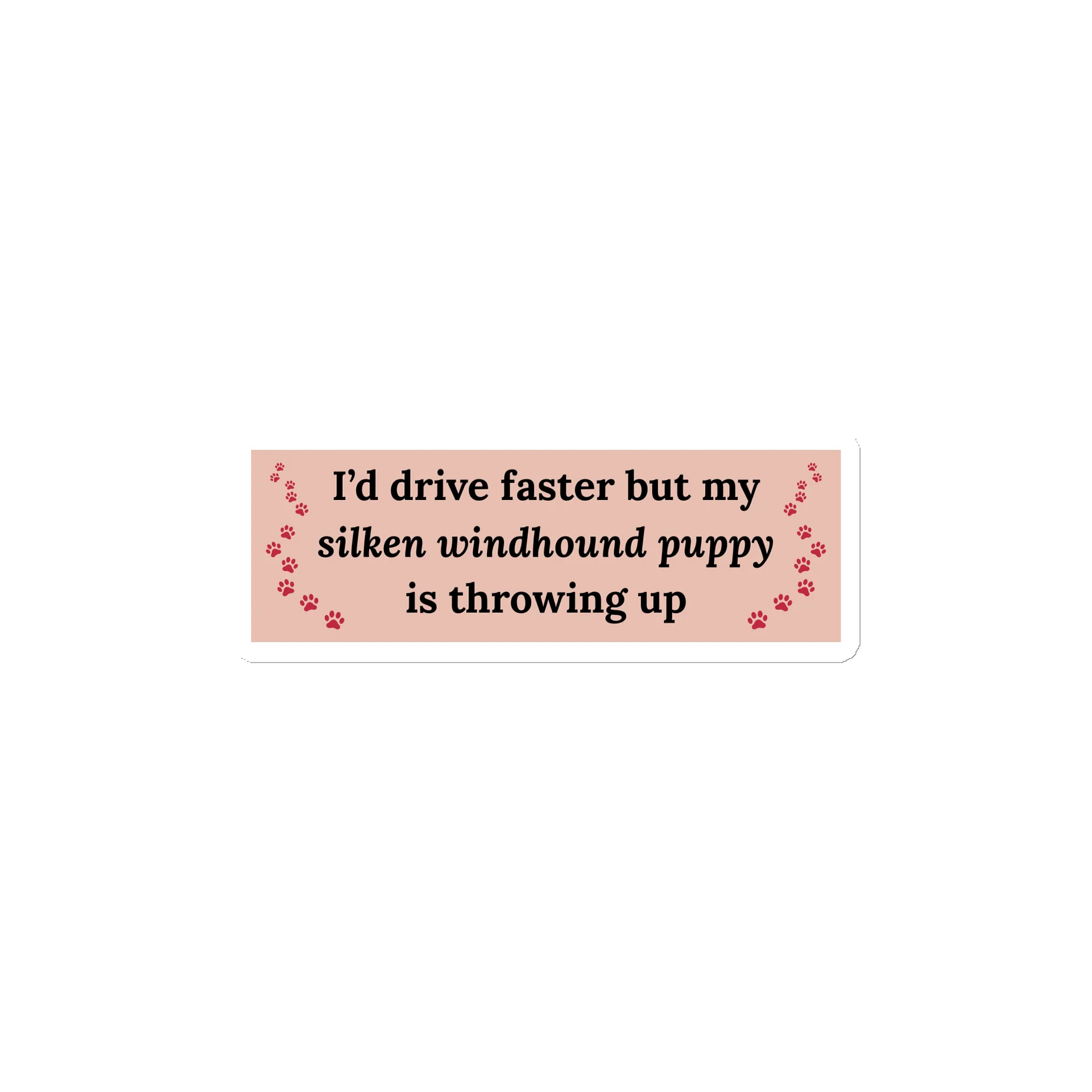 Carsick Puppy Magnet - Pink product image (1)